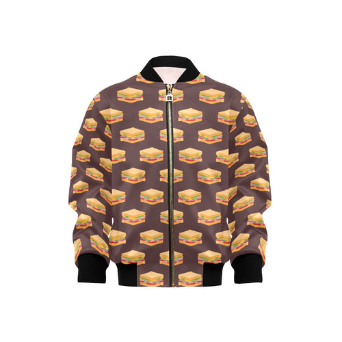 Sandwich Pattern Print Design 04 Kids' Boys' Girls' Bomber Jacket