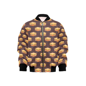 Sandwich Pattern Print Design 04 Kids' Boys' Girls' Bomber Jacket