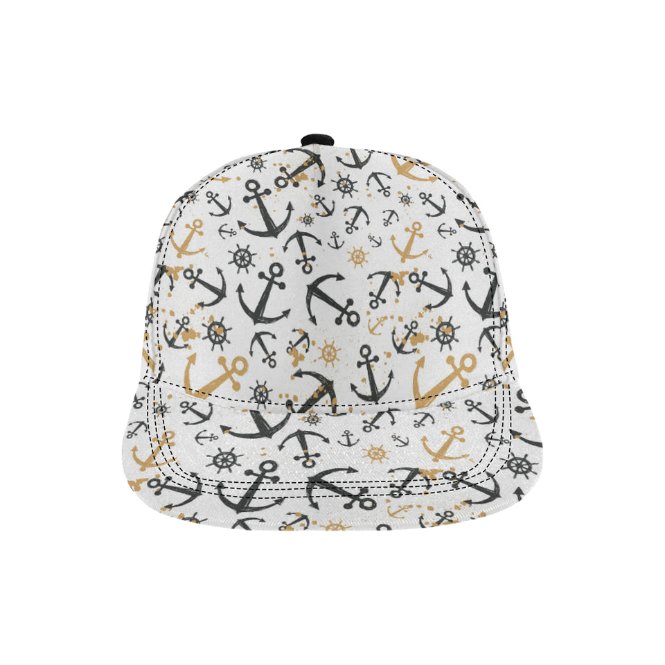 Anchors Rudders pattern All Over Print Snapback Cap