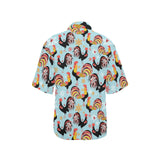 Rooster chicken cock snowfalke Women's All Over Print Hawaiian Shirt
