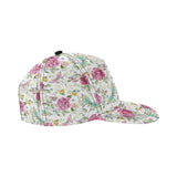 Hand drawn butterfly rose All Over Print Snapback Cap