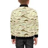 Mustache Beard Pattern Print Design 01 Kids' Boys' Girls' Bomber Jacket