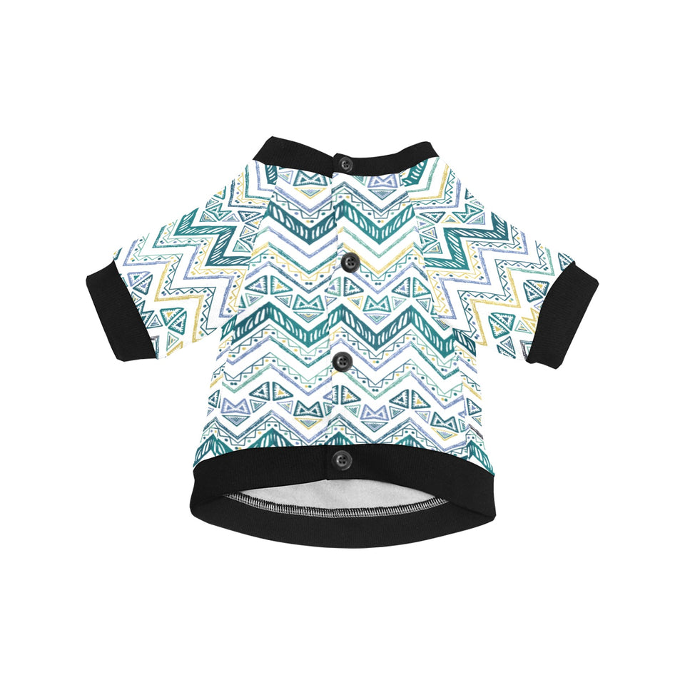 zigzag  chevron paint design pattern All Over Print Pet Dog Round Neck Fuzzy Shirt