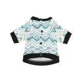 zigzag  chevron paint design pattern All Over Print Pet Dog Round Neck Fuzzy Shirt
