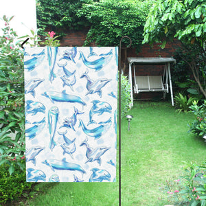 Watercolor dolphin pattern House Flag Garden Flag