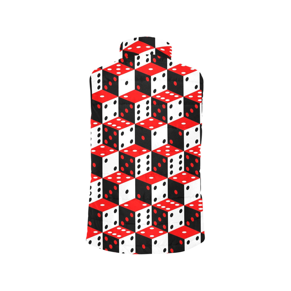Dice Pattern Print Design 02 Men's Padded Vest