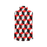 Dice Pattern Print Design 02 Men's Padded Vest