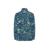 butterfly leaves pattern Women's Long Sleeve Polo Shirt