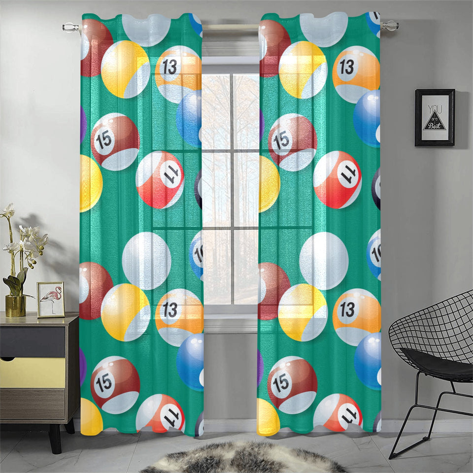 Billiard Ball Pattern Print Design 01 Gauze Curtain