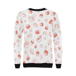 Sushi pattern Women's Crew Neck Sweatshirt