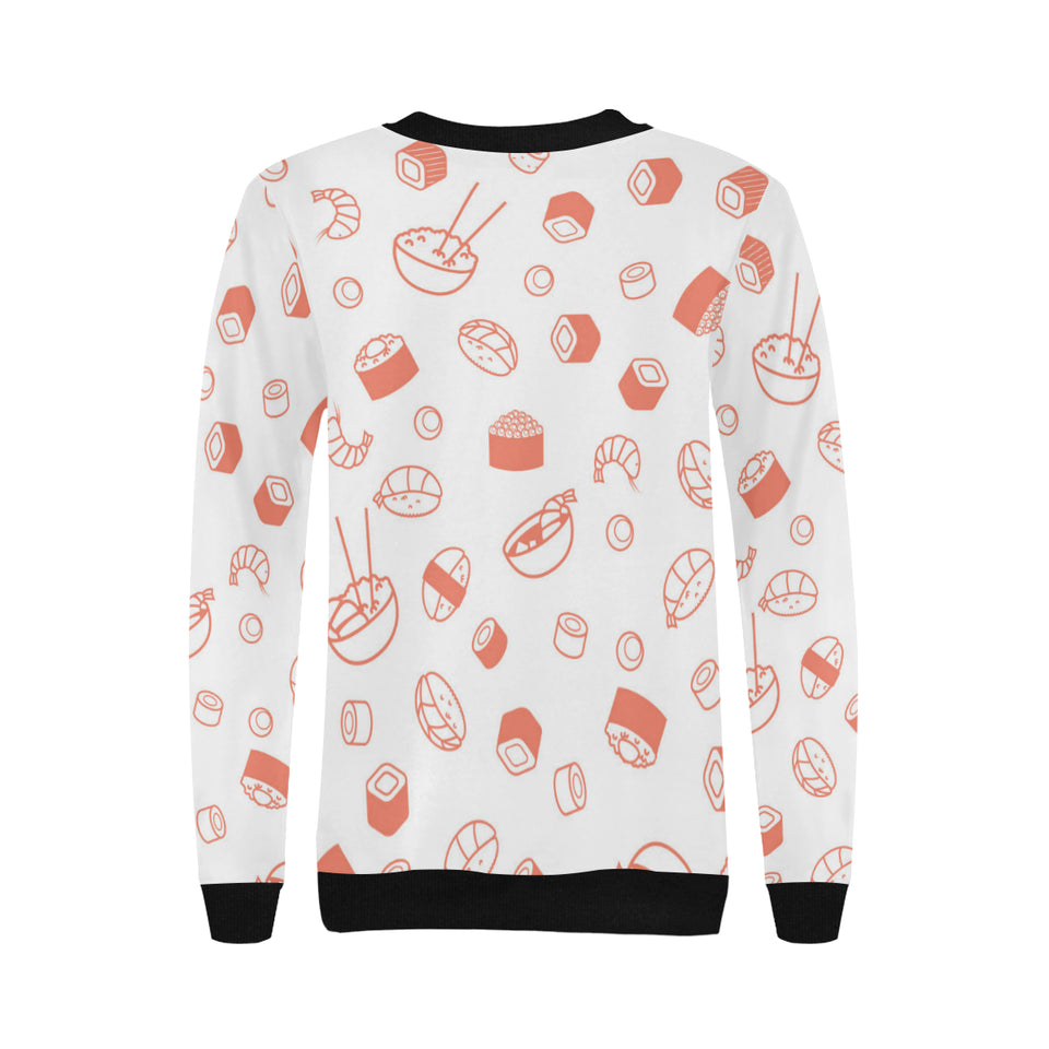 Sushi pattern Women's Crew Neck Sweatshirt