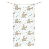 Cute Rhino pattern background Bath Towel