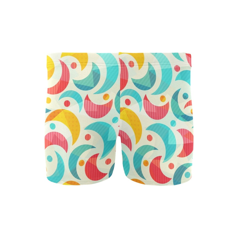 Colorful moon pattern Men's Swimming Trunks