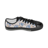Cute peacock pattern Kids' Boys' Girls' Low Top Canvas Shoes Black