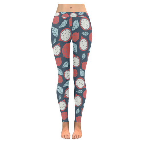 dragon fruits dark blue background Women's Legging Fulfilled In US
