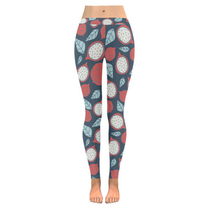 dragon fruits dark blue background Women's Legging Fulfilled In US