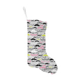 Mustache Beard Pattern Print Design 02 Christmas Stocking