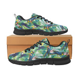 Colorful parrot exotic flower leaves Women's Sneaker Shoes
