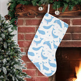 Blue whale pattern Christmas Stocking
