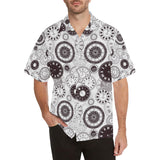 Classic vintage clock pattern Men's All Over Print Hawaiian Shirt