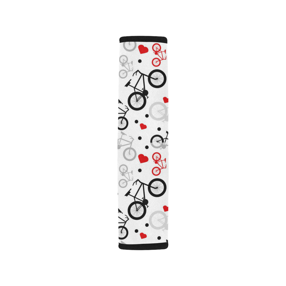 Bicycle Pattern Print Design 04 Car Seat Belt Cover