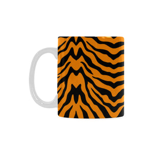 Bengal tigers skin print pattern Classical White Mug (Fulfilled In US)