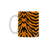 Bengal tigers skin print pattern Classical White Mug (Fulfilled In US)