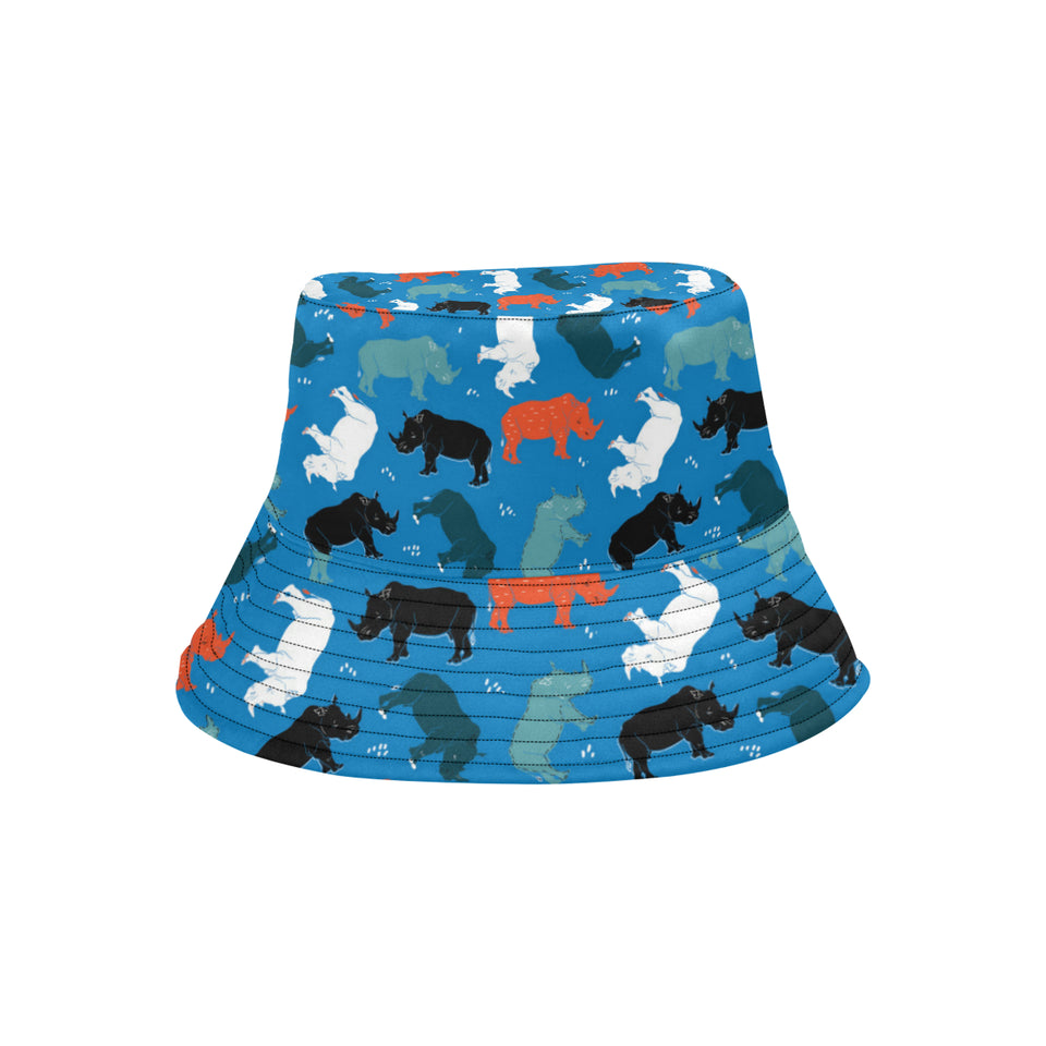 Colorful rhino pattern Unisex Bucket Hat