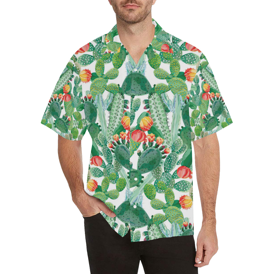 Cactus design pattern copy Men's All Over Print Hawaiian Shirt
