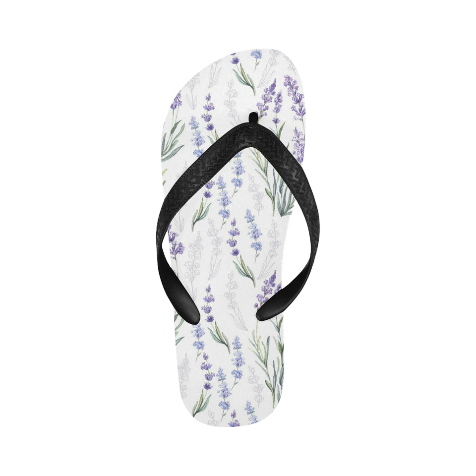 Hand painting Watercolor Lavender Unisex Flip Flops