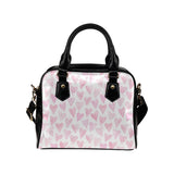 Watercolor pink heart pattern Shoulder Handbag