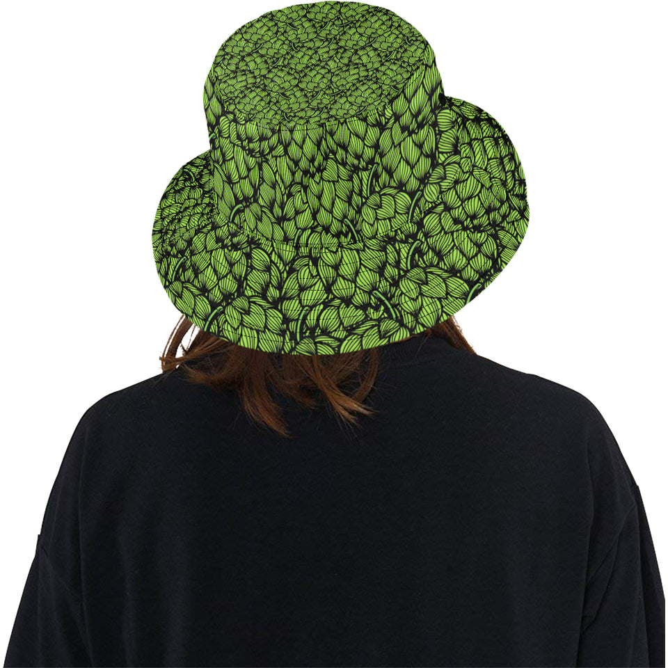 Green hop pattern Unisex Bucket Hat
