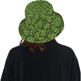 Green hop pattern Unisex Bucket Hat