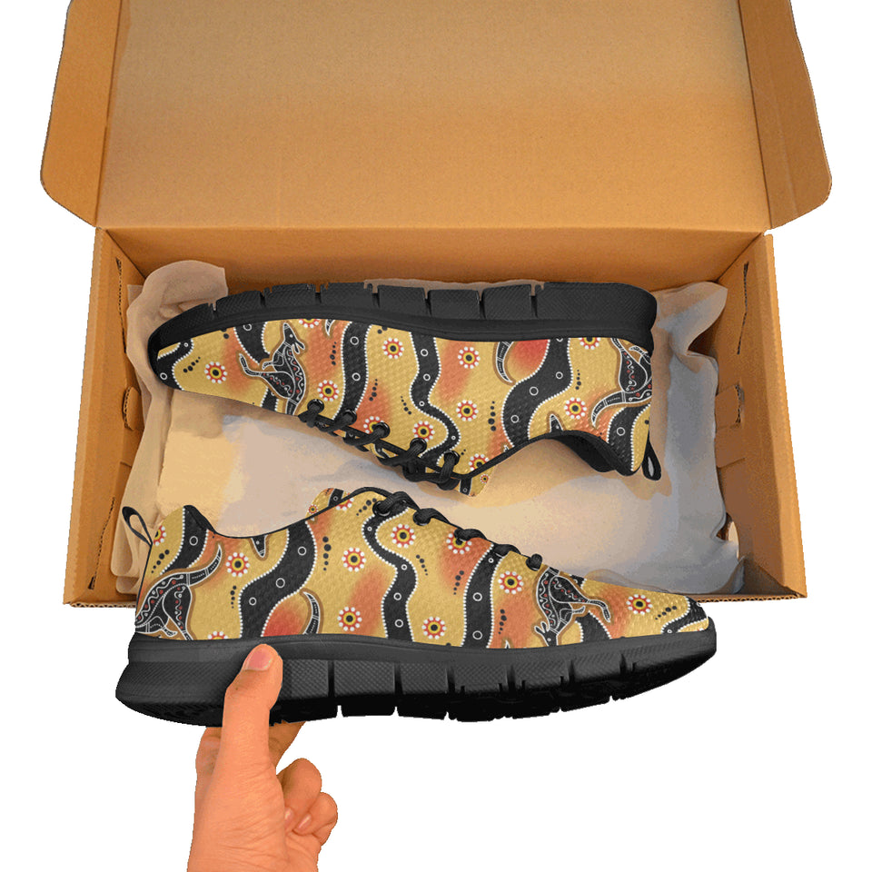 Kangaroo Australian aboriginal art pattern Women's Sneaker Shoes