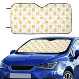 Pancake Pattern Print Design 05 Car Sun Shade