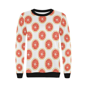 Grapefruit pattern Women's Crew Neck Sweatshirt
