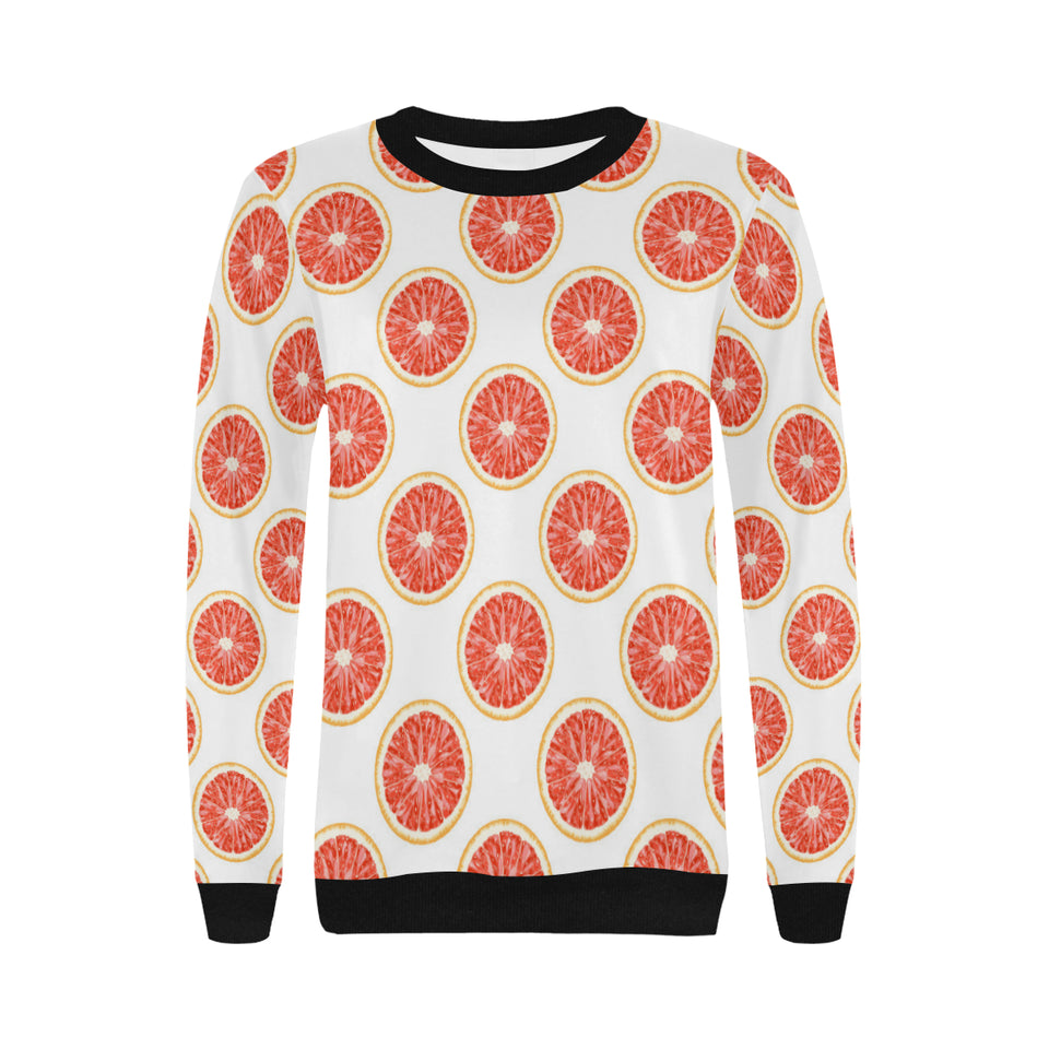 Grapefruit pattern Women's Crew Neck Sweatshirt