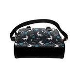 unicorn rainbows moon clound star pattern Shoulder Handbag