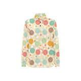 Bicycle Pattern Print Design 01 Women's Long Sleeve Polo Shirt