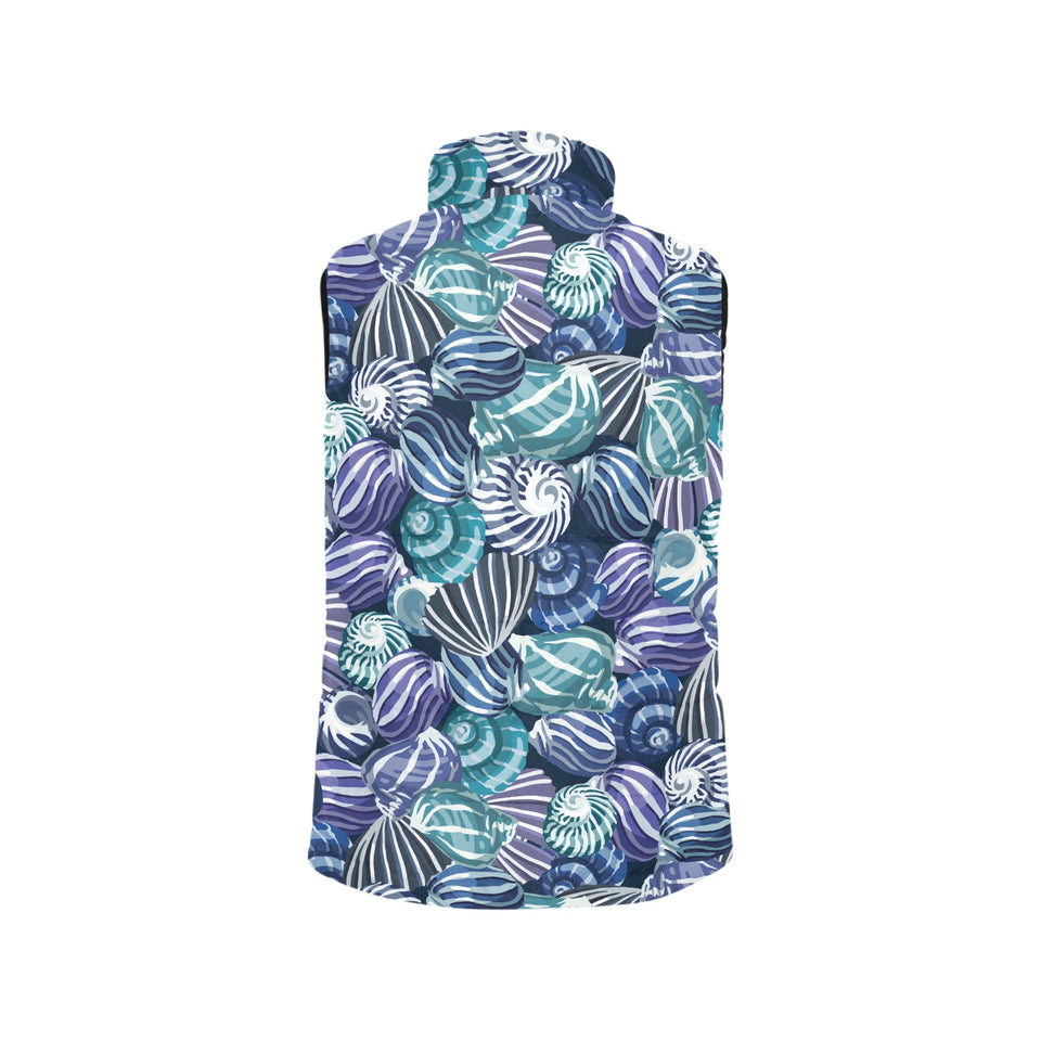Shell design pattern Women's Padded Vest