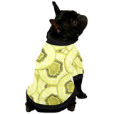 Sliced kiwi pattern All Over Print Pet Dog Round Neck Fuzzy Shirt