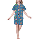 Darts Pattern Print Design 02 Kids' Boys' Girls' V-Neck Short Pajama Set