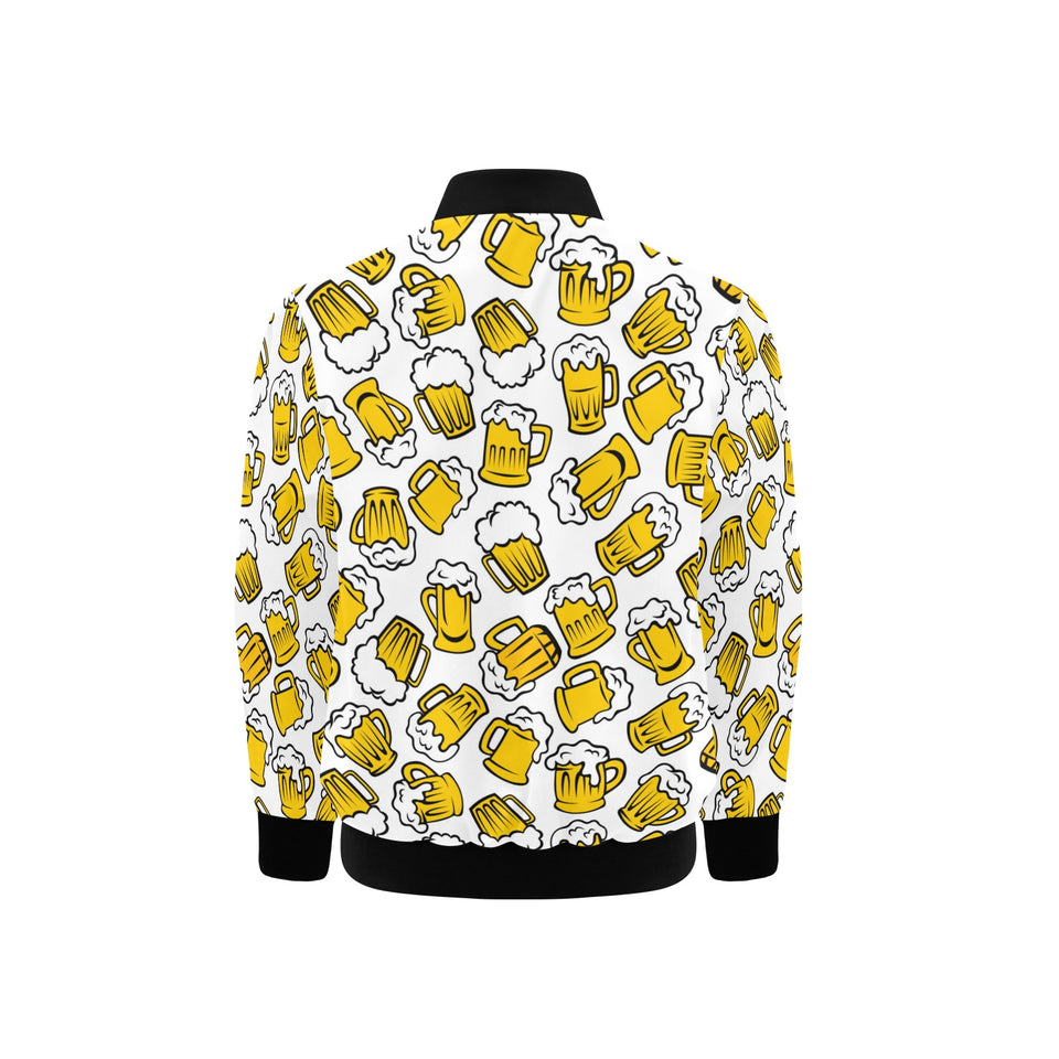 Beer design pattern Kids' Boys' Girls' Bomber Jacket
