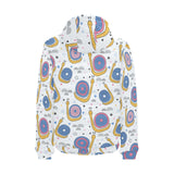 Snail Pattern Print Design 05 Men's Padded Hooded Jacket
