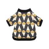 French fries dark background All Over Print Pet Dog Round Neck Fuzzy Shirt