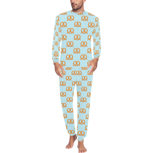 Pretzels Pattern Print Design 03 Men's All Over Print Pajama