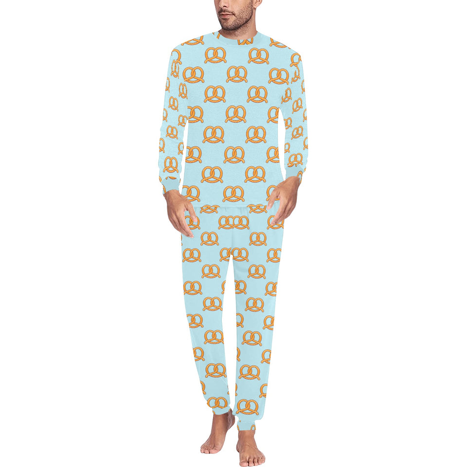 Pretzels Pattern Print Design 03 Men's All Over Print Pajama