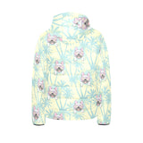 French bulldog hawaii blackground Kids' Boys' Girls' Padded Hooded Jacket