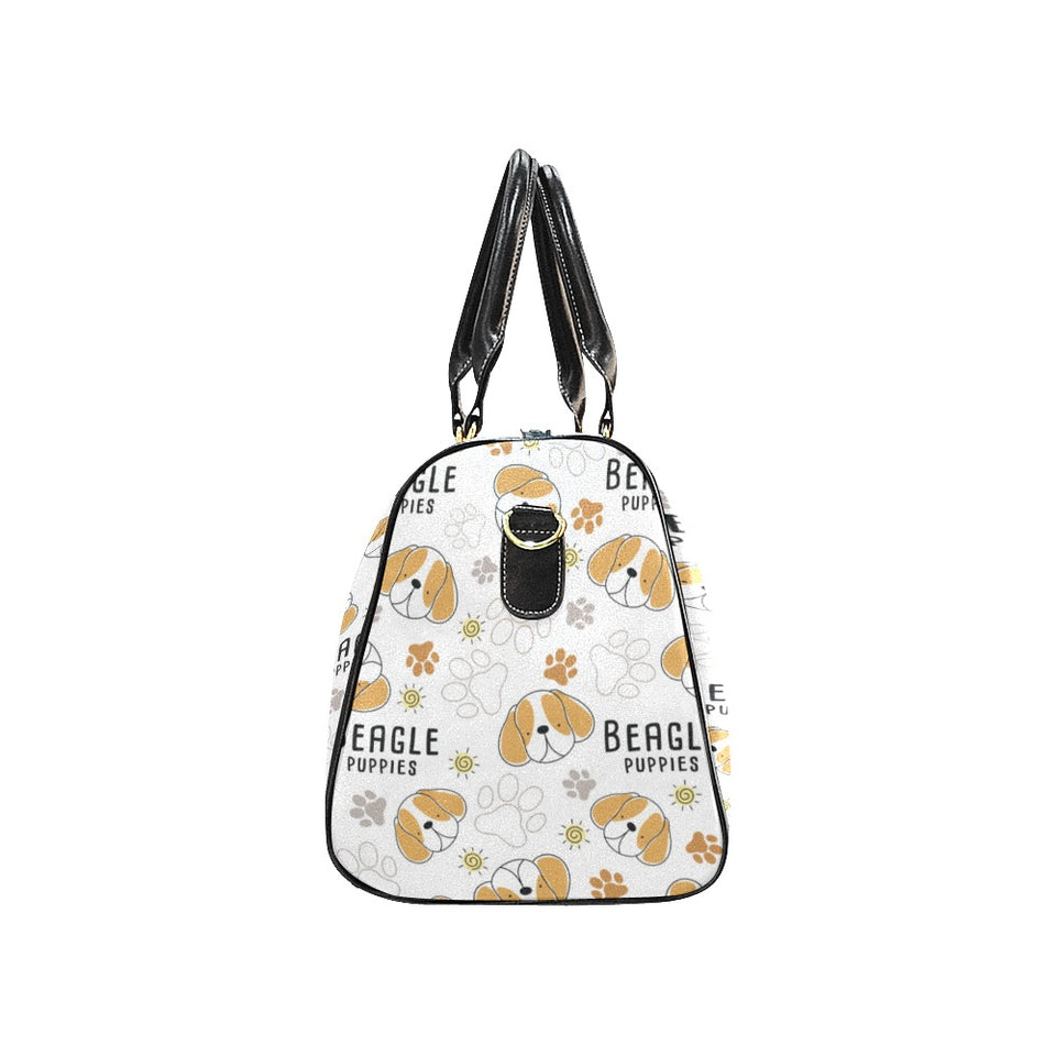 Cute beagle dog pattern background Travel Bag