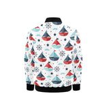 Cute color paper sailboat pattern Kids' Boys' Girls' Bomber Jacket